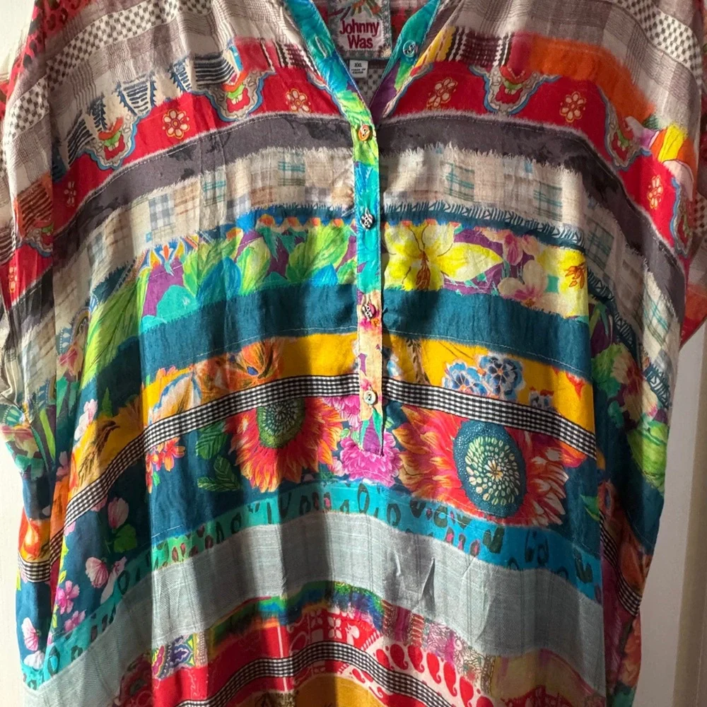 Johnny Was Multicolor Dress with Under-dress - Picture 5 of 8